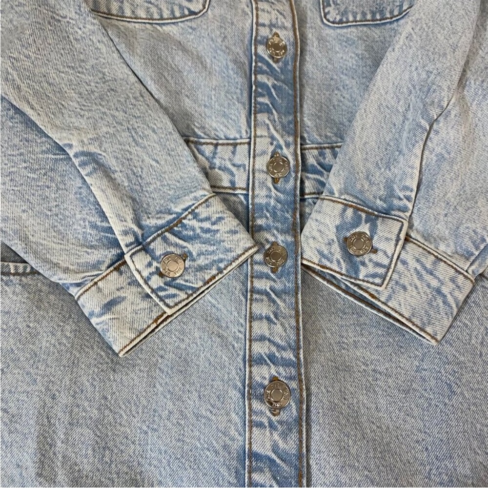 Zara Light Blue Denim Maxi Dress - Picture 5 of 8